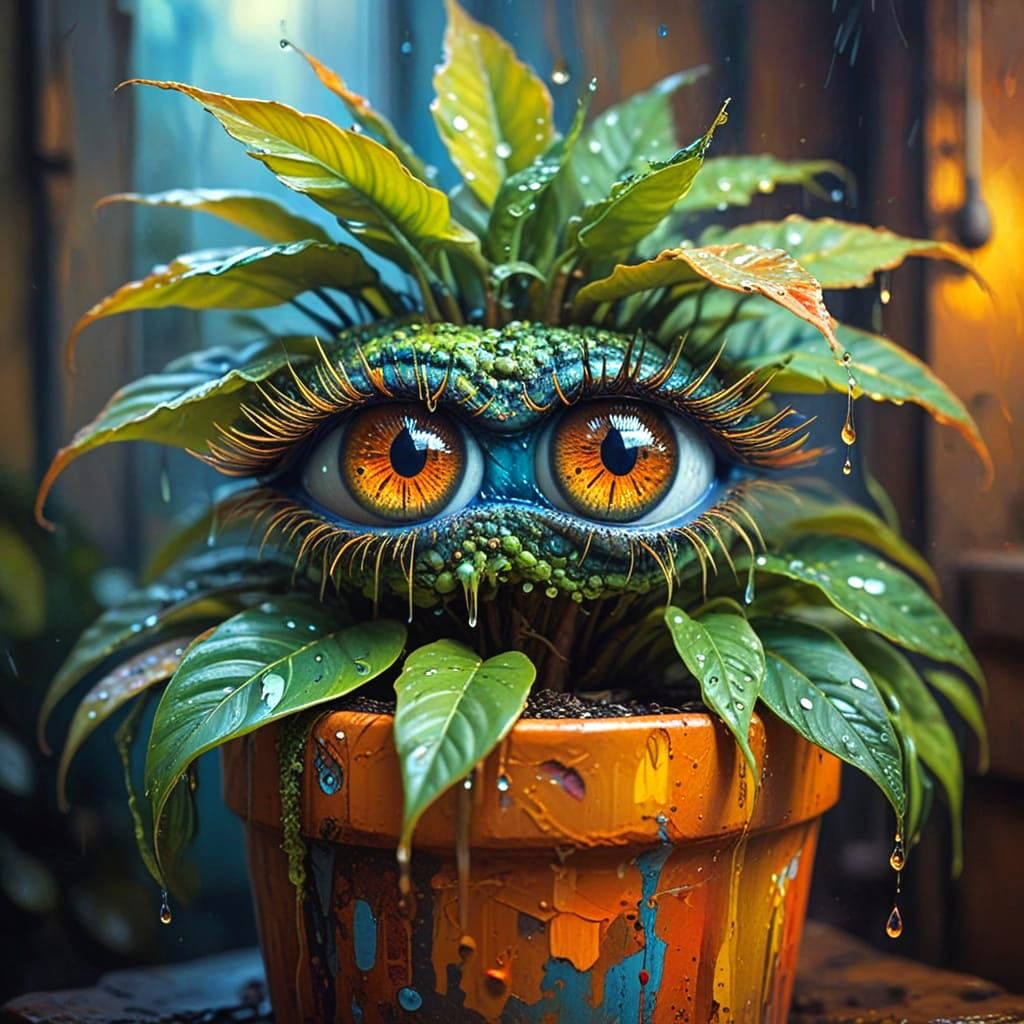 Surreal Plant Weeps Tears of Joy