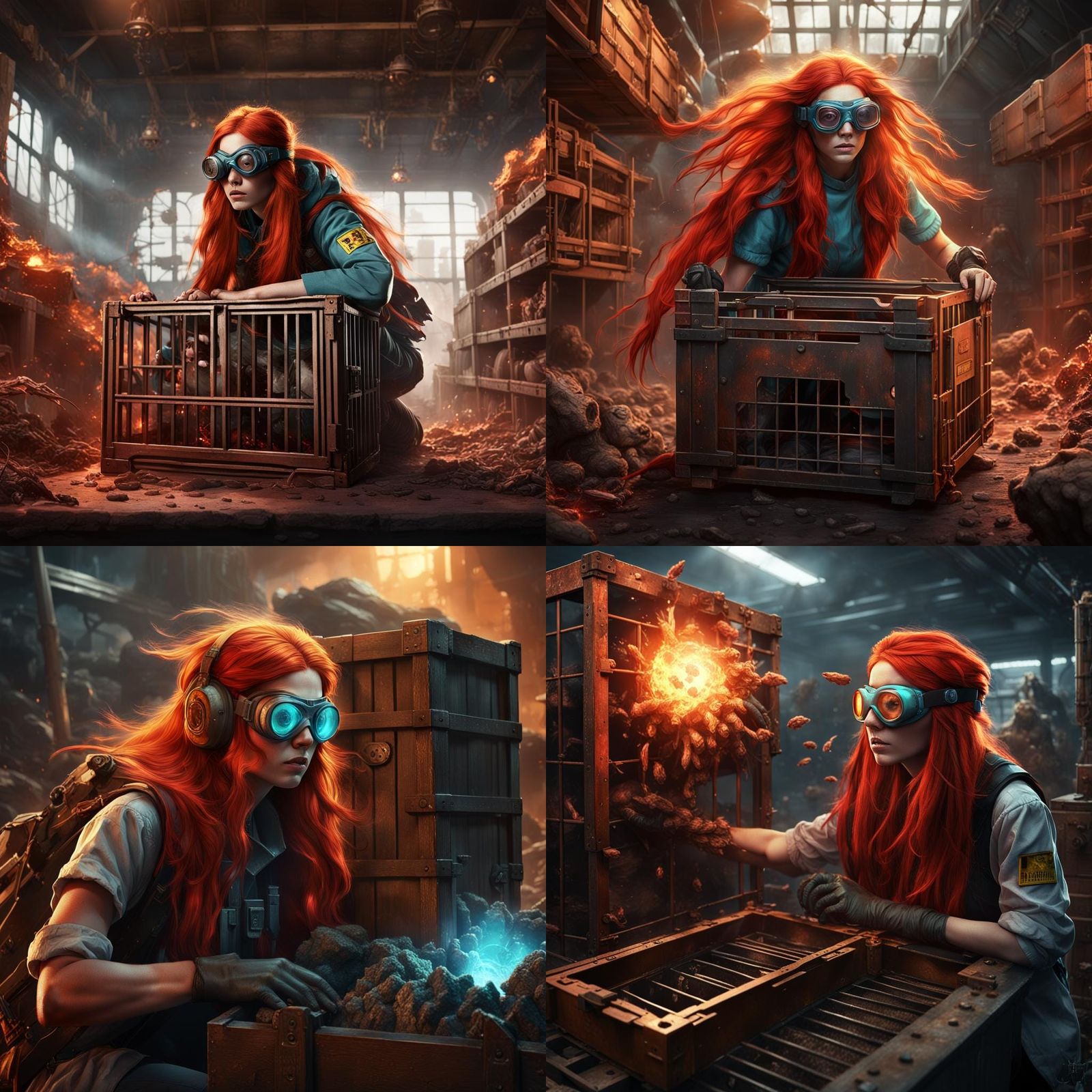 Steampunk Teenager Escapes Lab Explosion