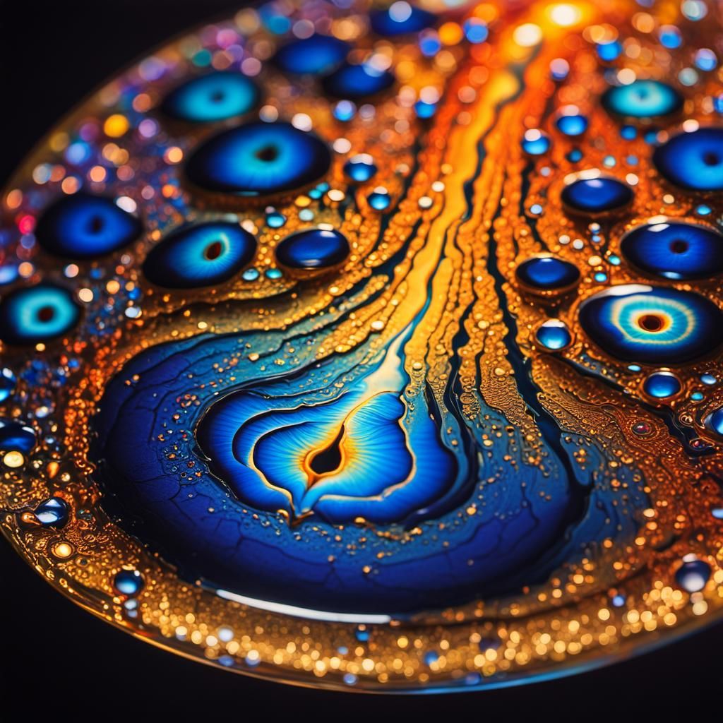 Surreal Kintsugi Canyon at Magic Hour