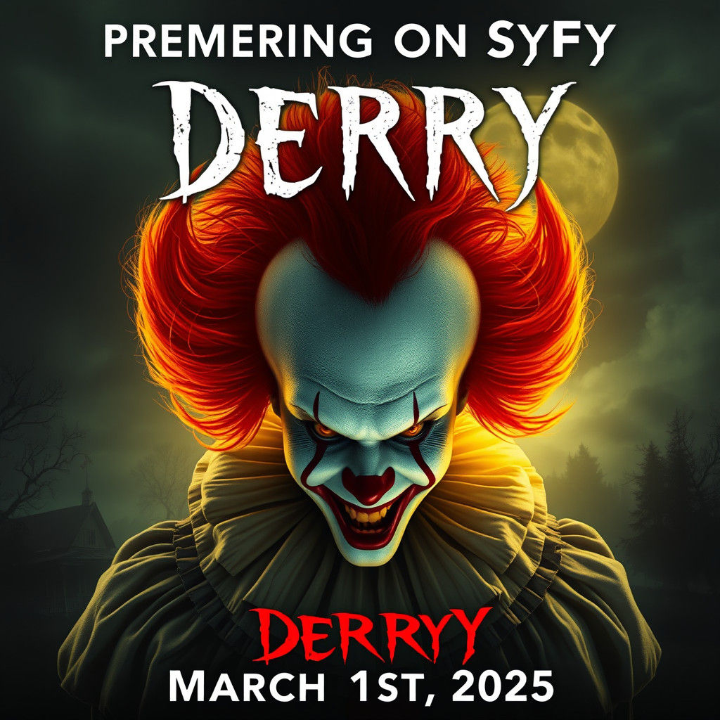 Eerie Derry TV Series Poster with Pennywise