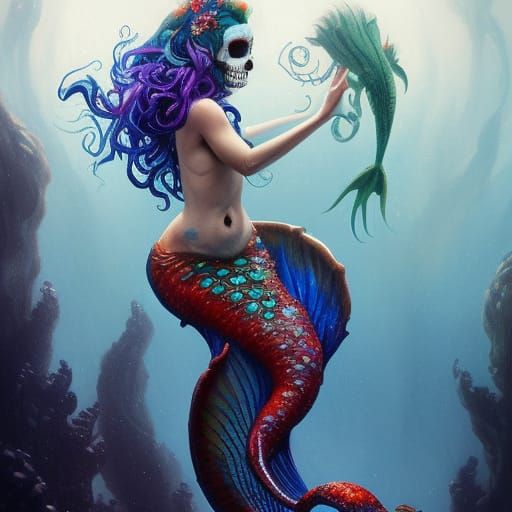 Day of the Dead Mermaid