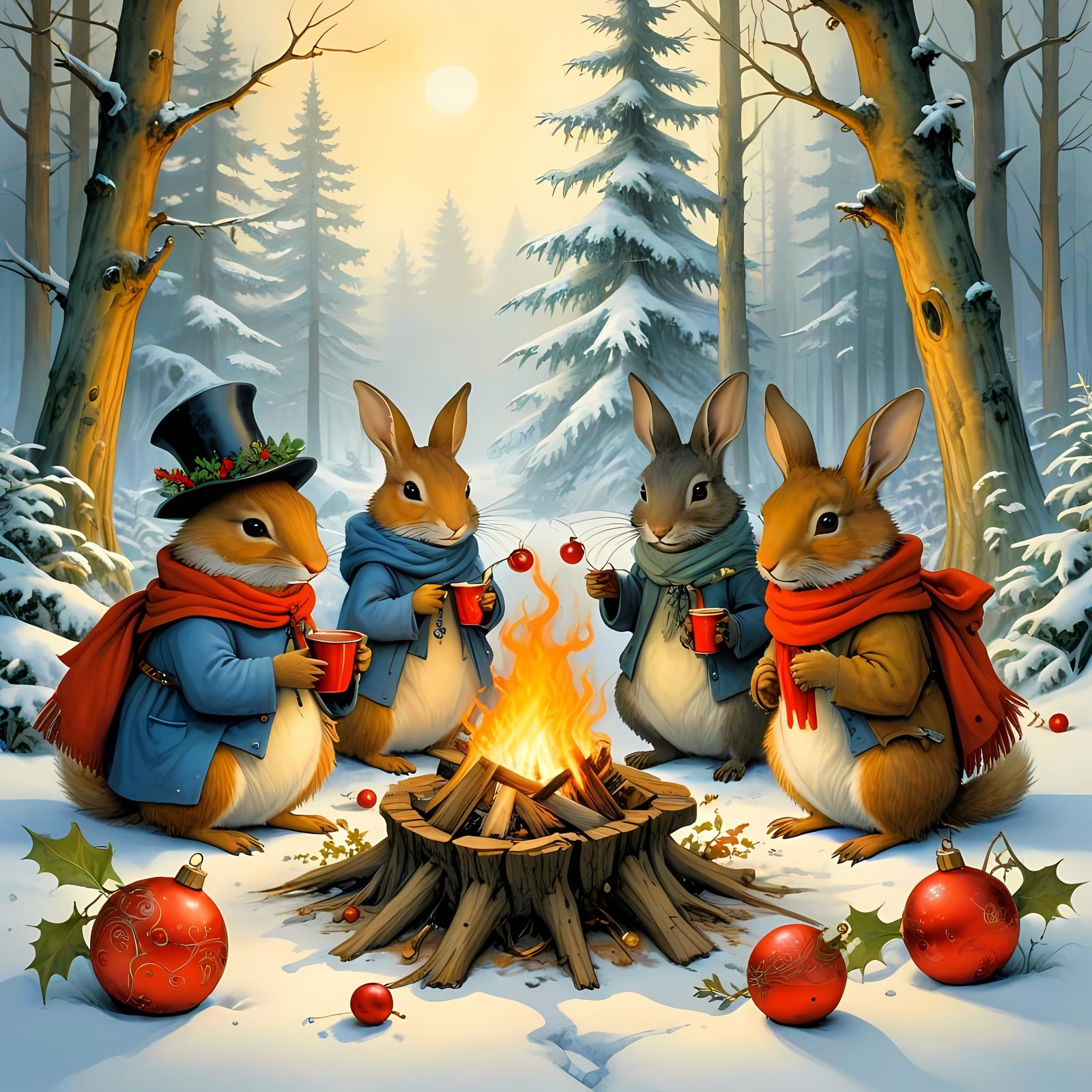 Woodland Yuletide Celebration in Earthy Tones