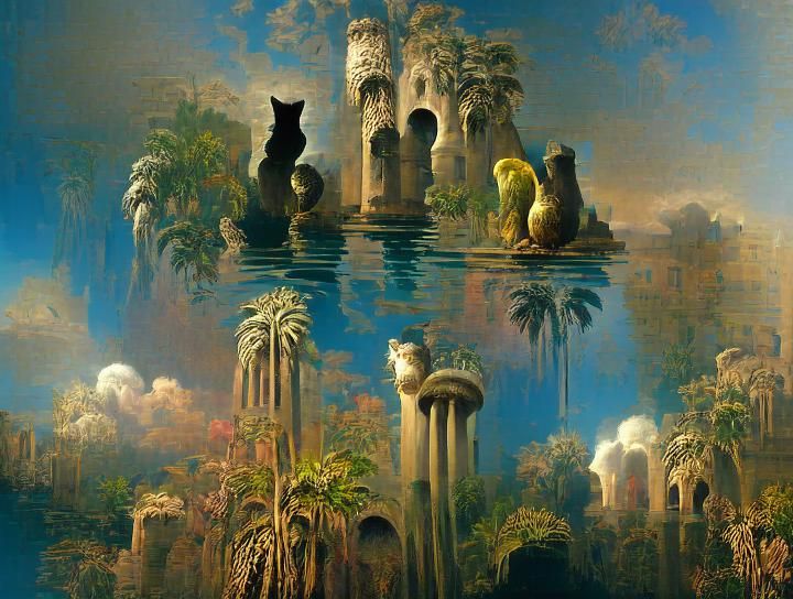 City of Cats: Gothic Ruins at Dawn