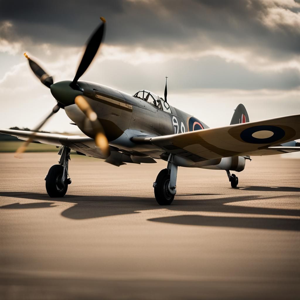 Supermarine Spitfire taxiing.