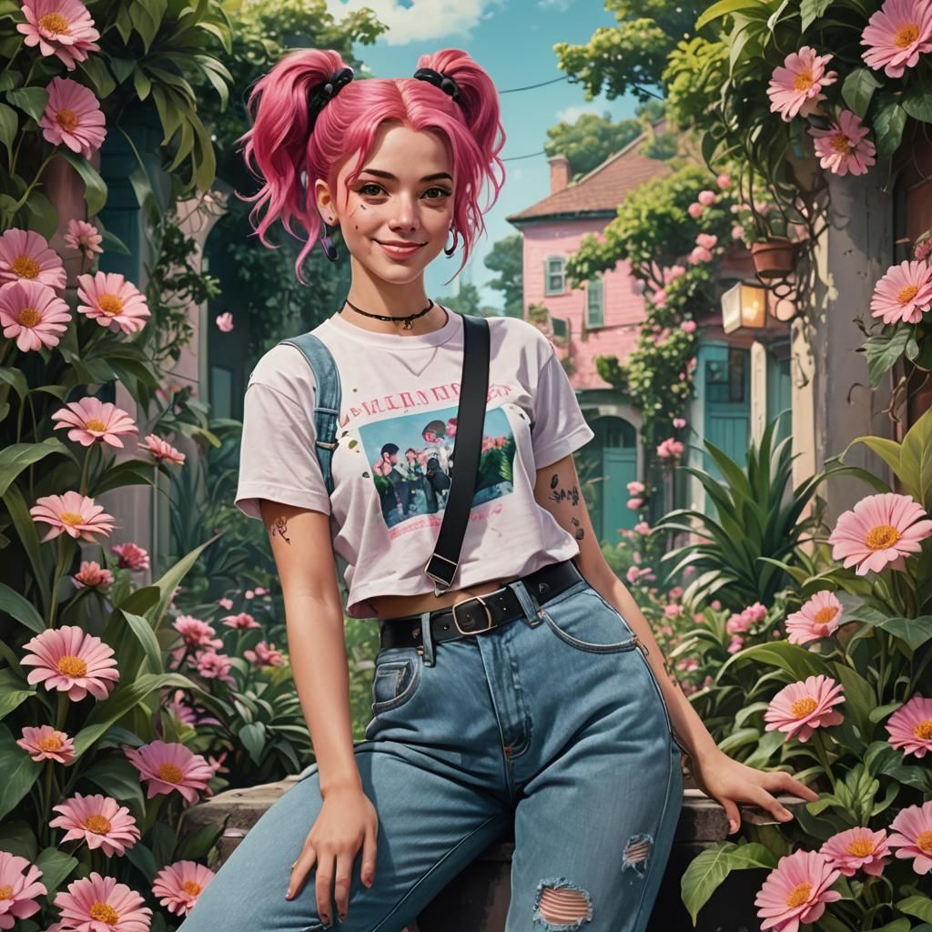 Billie Jean in Dream Garden: Fantasy Concept Art