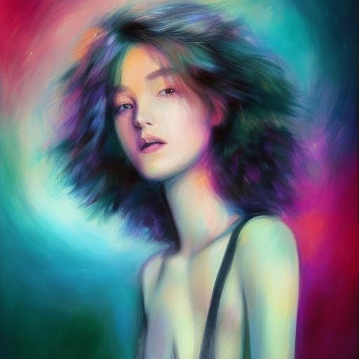 Paradoxical Beauty: Hyperdetailed Portrait in Dynamic Lighti...