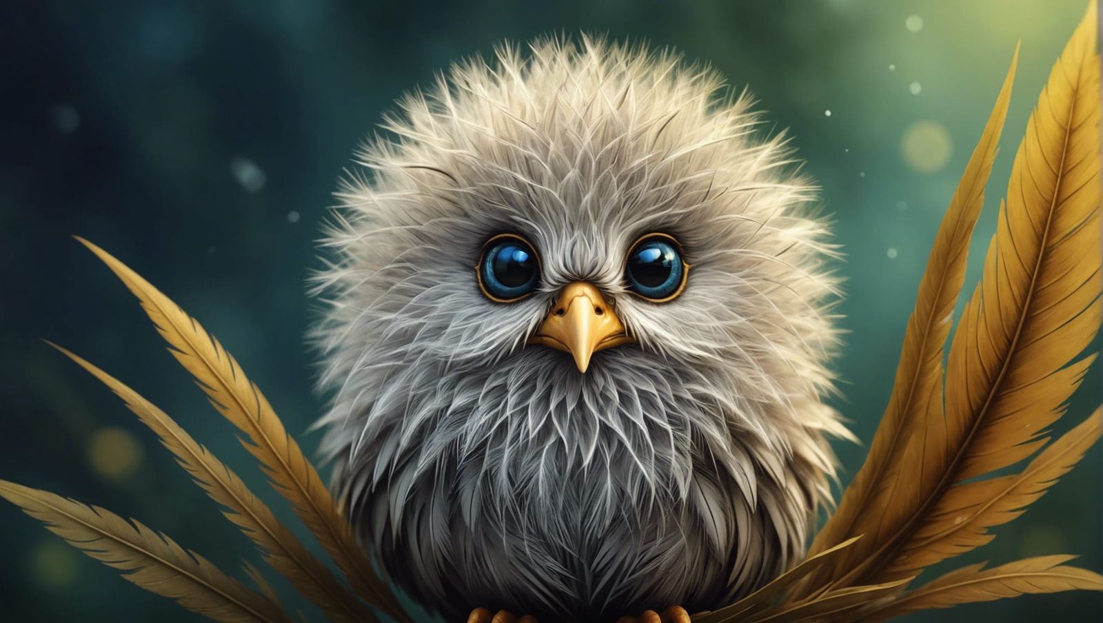 Charming Dandelion Creature in Digital Painting Style