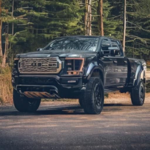 Sci-Fi Pickup Truck with Rocket Boosters