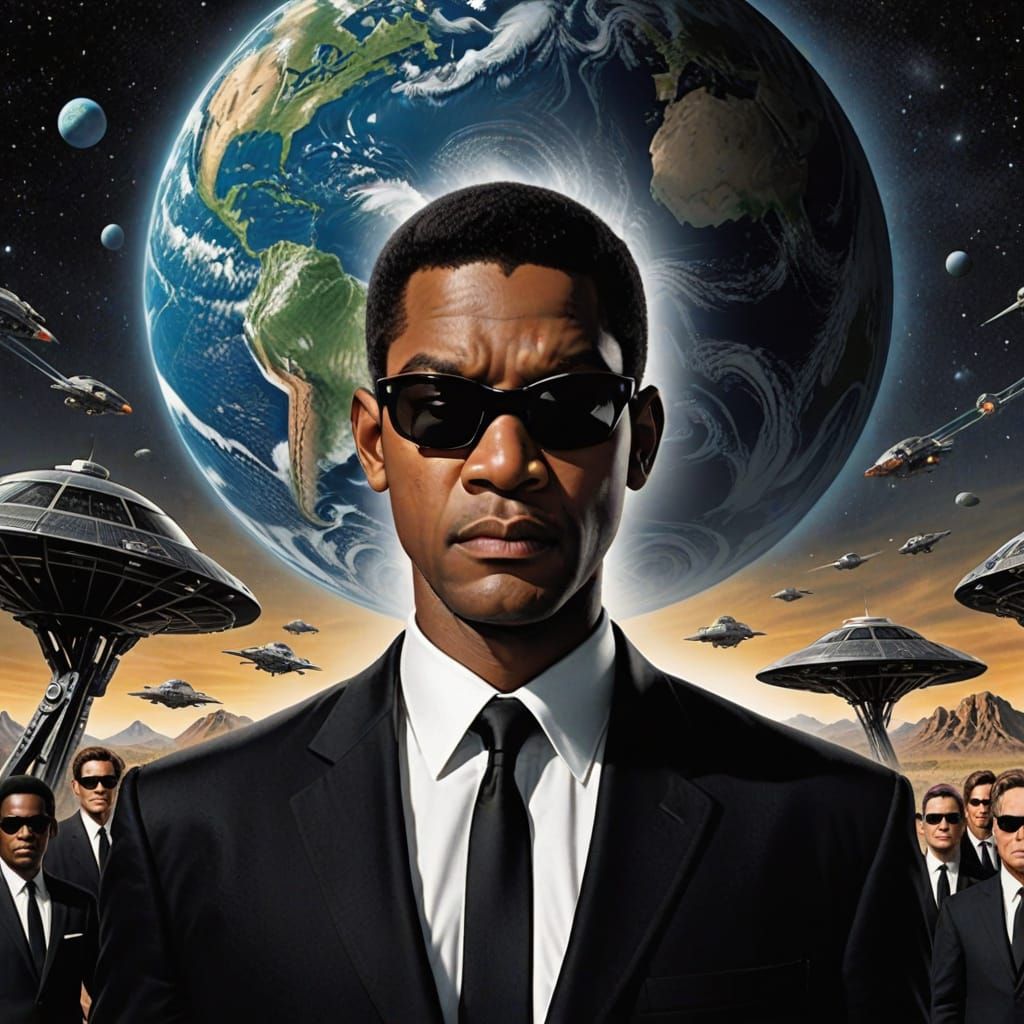 Earth as Magnet with Men in Black
