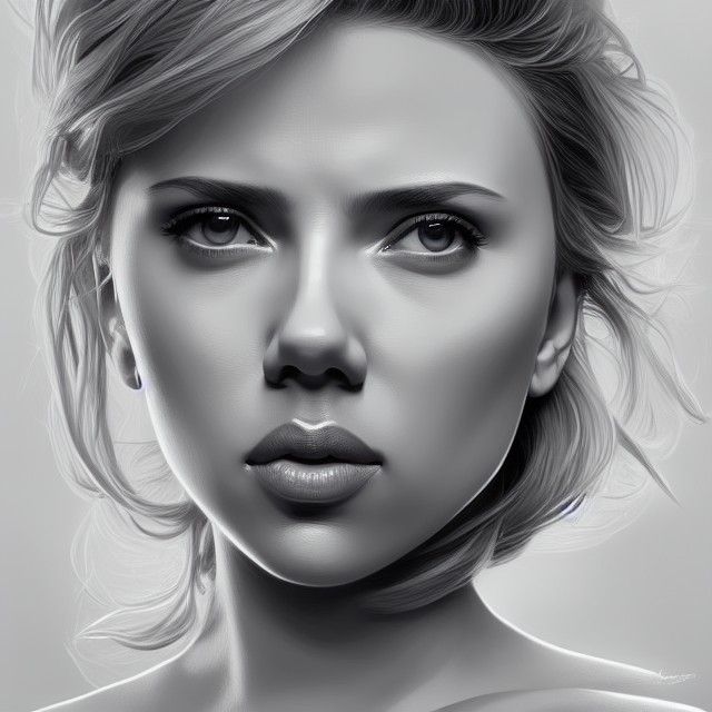 Symmetrical Portrait in Expressionist Digital Art Style