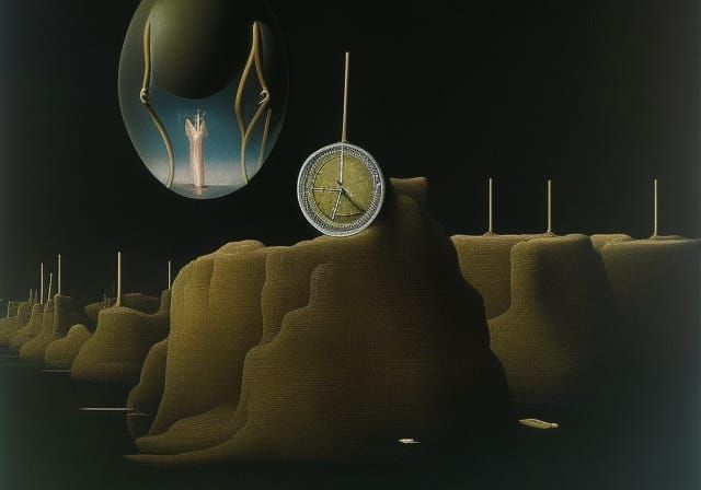 Surrealist Dreamscape: Innocent Time in Oil