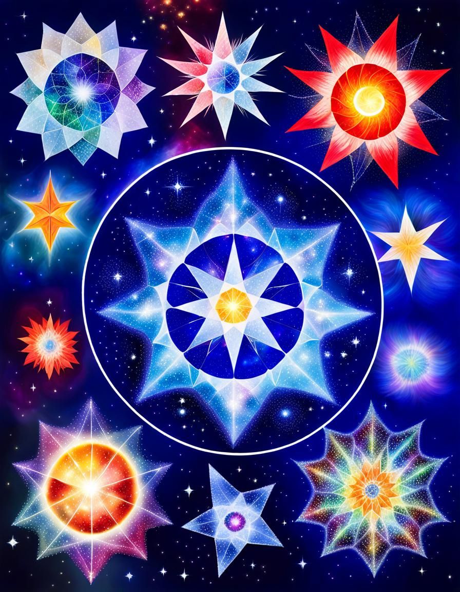 Rainbow Galaxy with Swirling Star Clusters