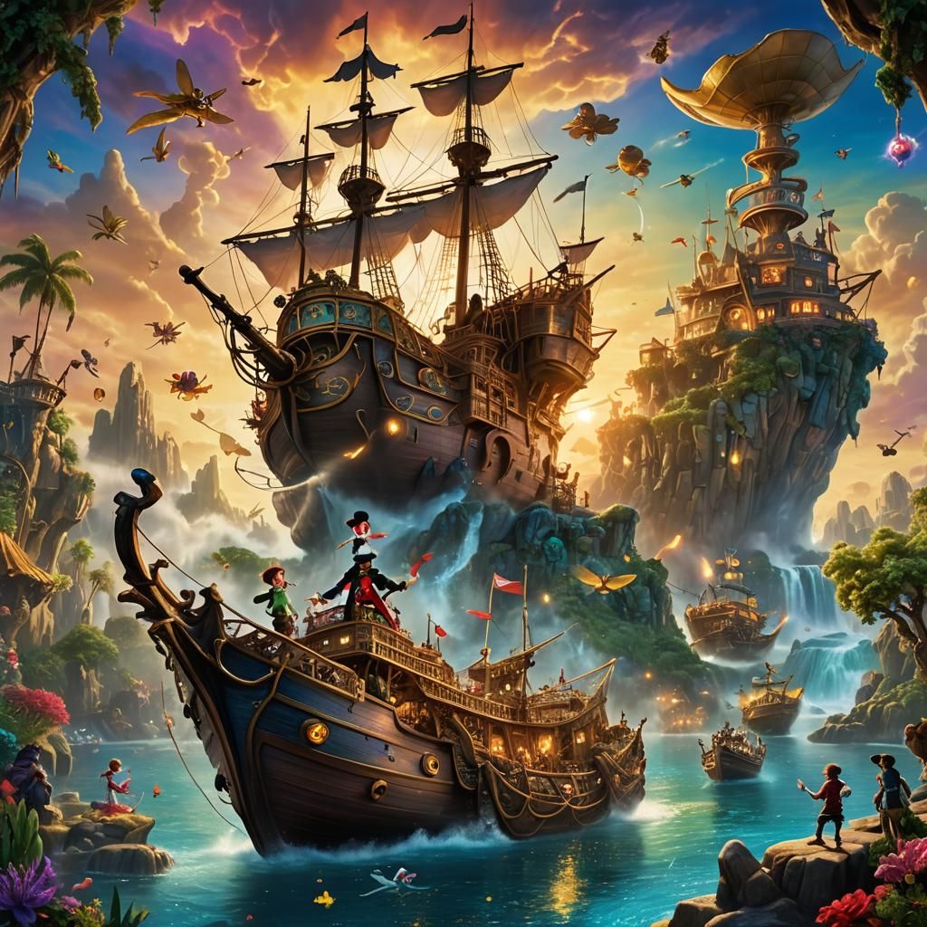 Peter Pan and Captain Hook's Neverland Duel