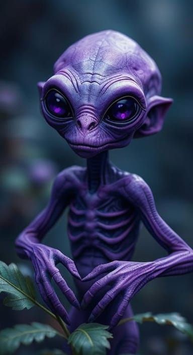 Purple Alien Illustration