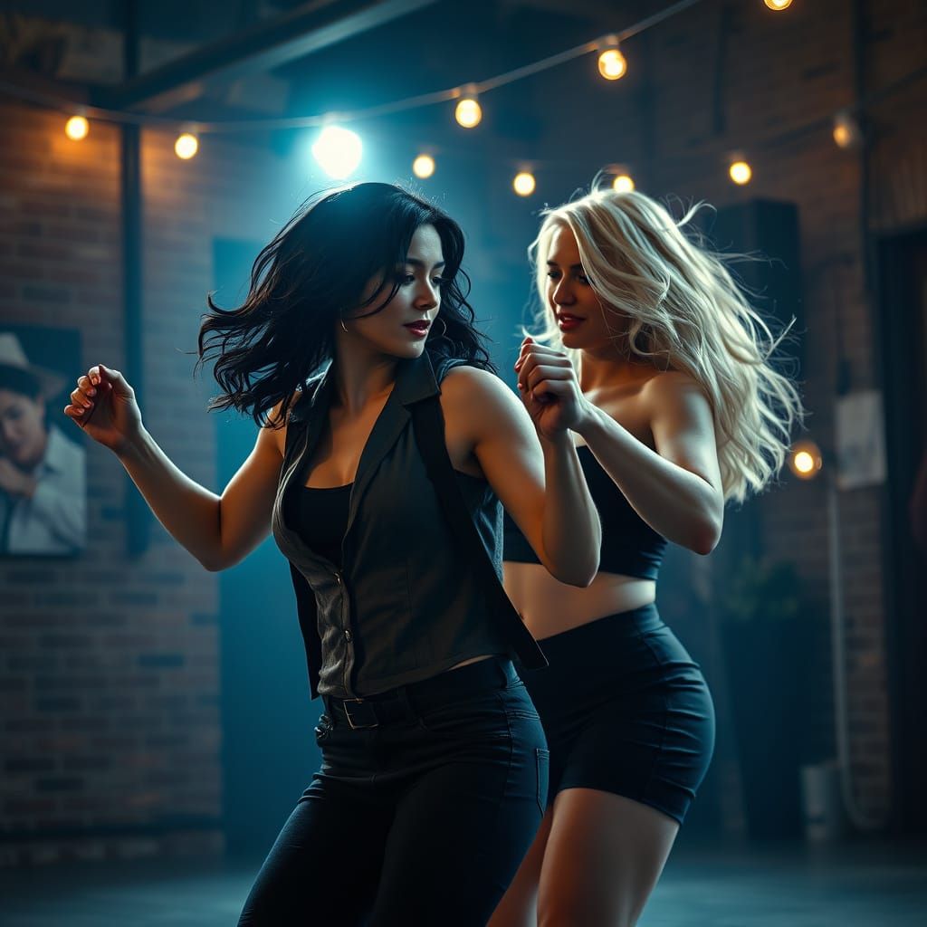 Passionate Women Dancing in Urban Setting - Cinematic HDR