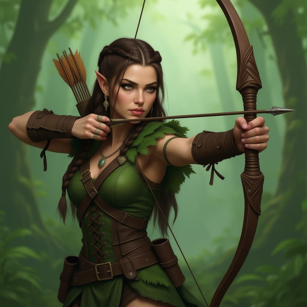 Silfara Elderkind: Forest Ranger with Longbow