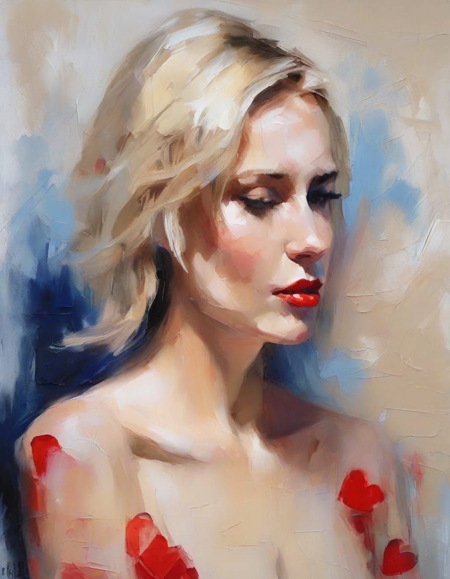 Exotic Valentine's Day Pin-Up in Whimsical Watercolor