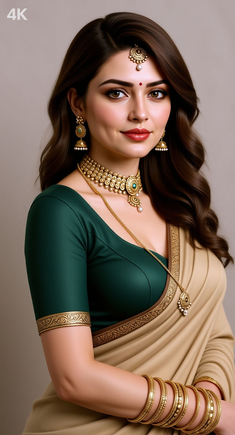 Woman in Saree: Ultra Realistic, High Resolution