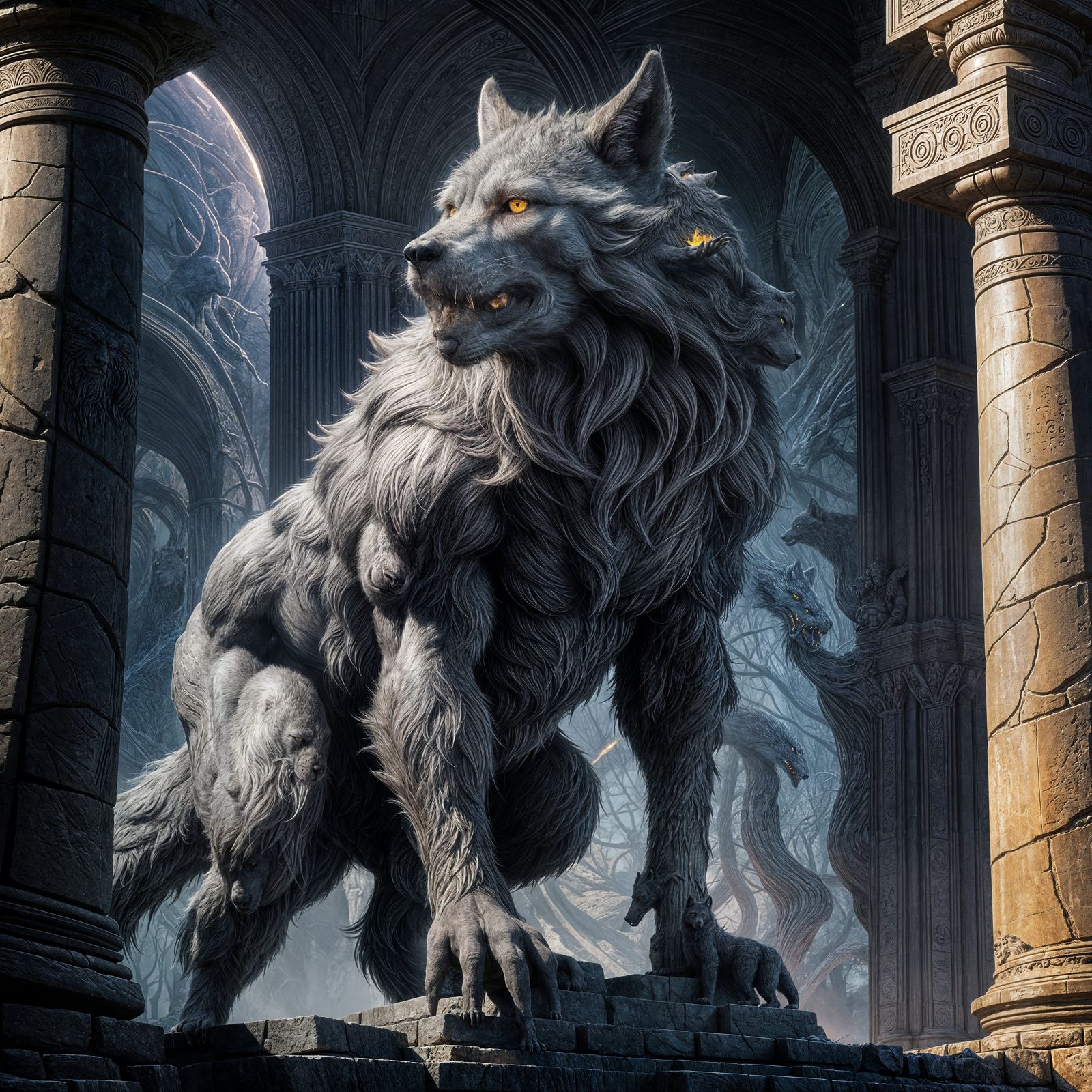 Celestial Werewolf Guardian of Ancient Mysteries