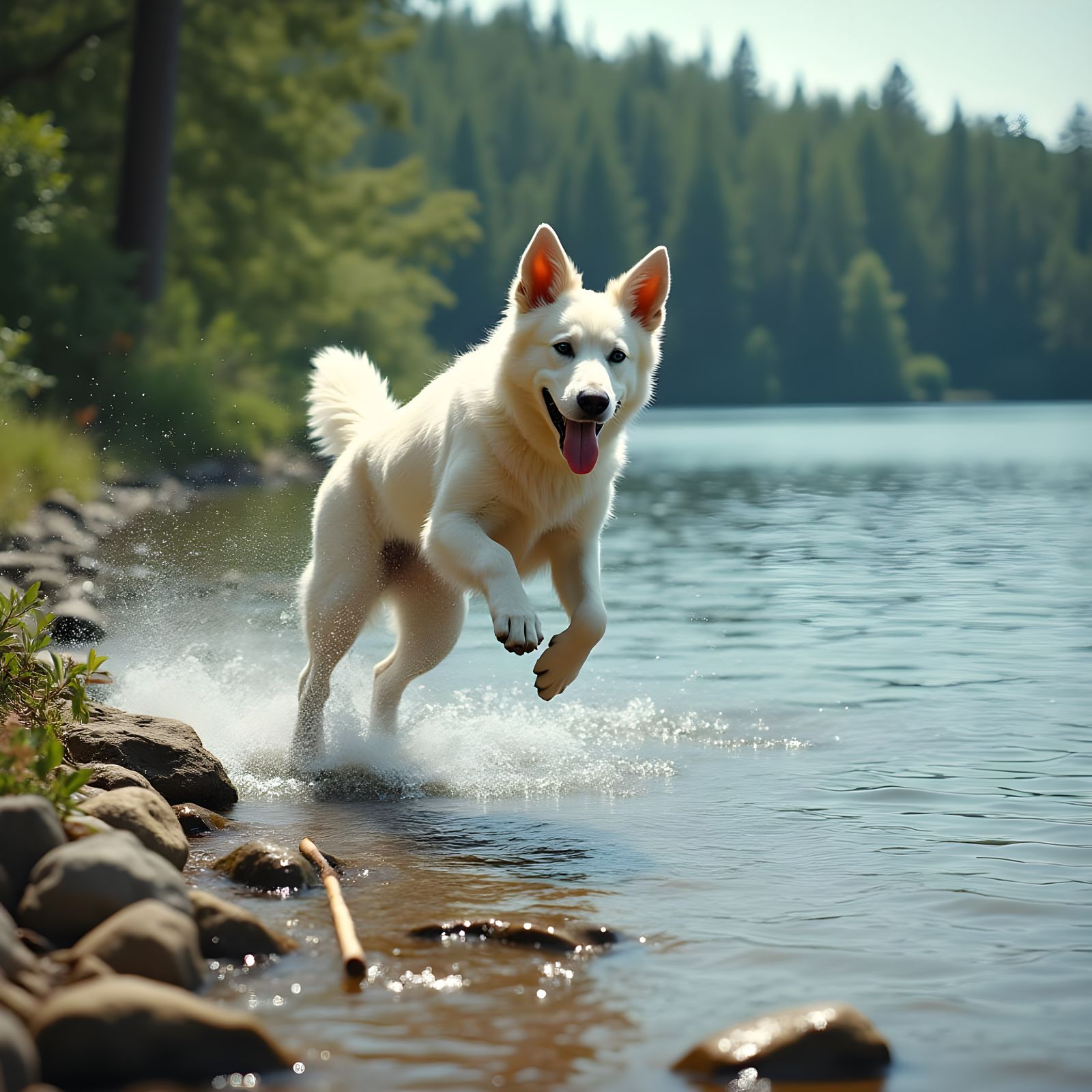 Canine Joy in Summer Lake