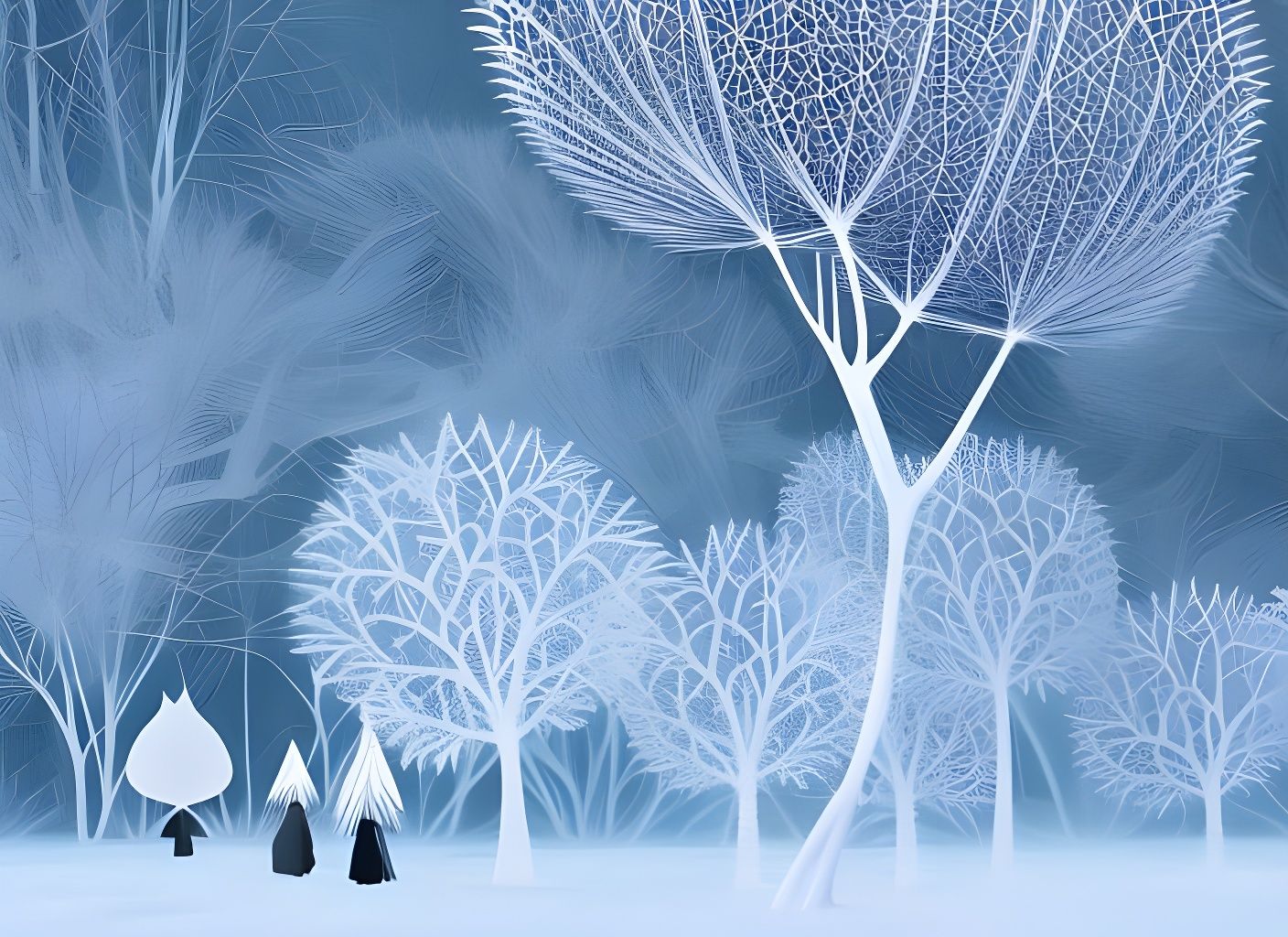 Frozen Fractal Winterscape Rendered in CGI