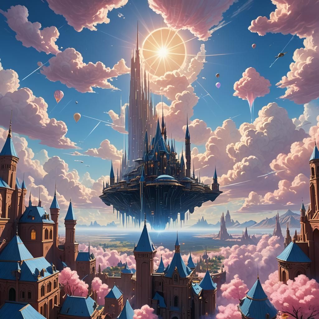 Floating Fantasy World Concept Art