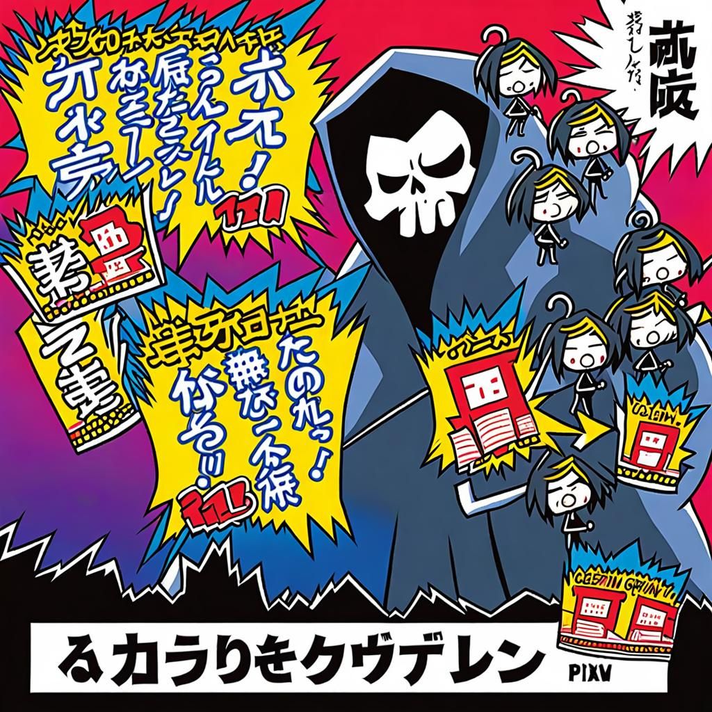 Death trapped in an alternate anime dimension trying to make ends meet.