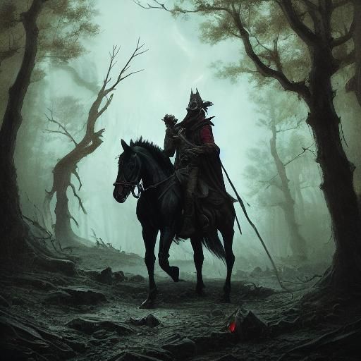 Sinister Headless Horseman in Hellscape