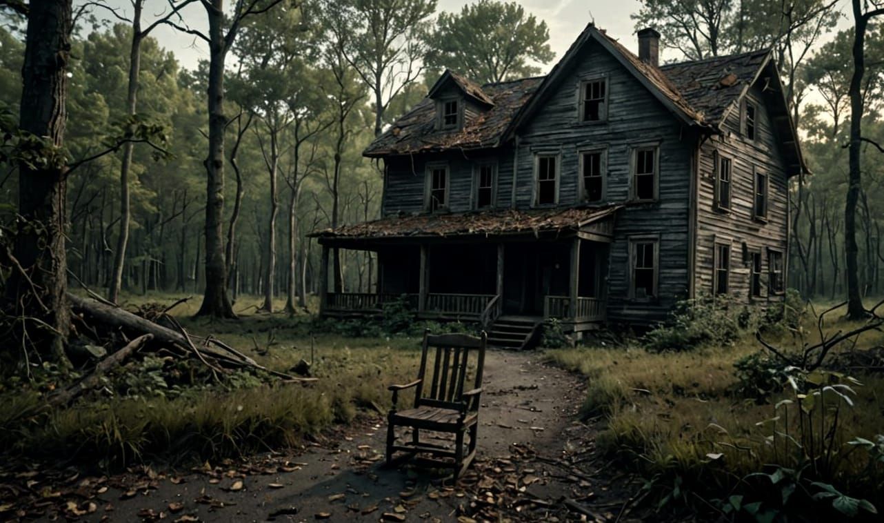 Uncanny Abandoned House in Surreal Woods