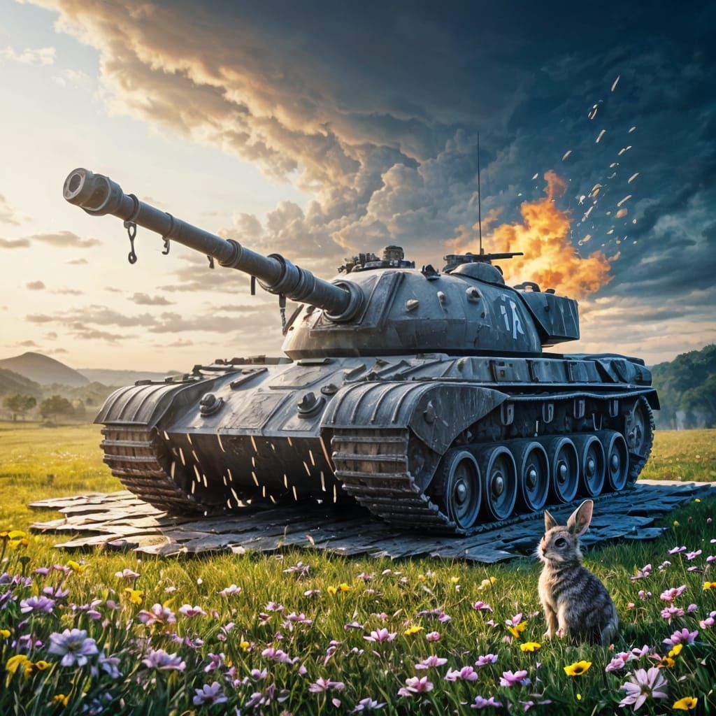 Melting Tank on Meadow: End of War