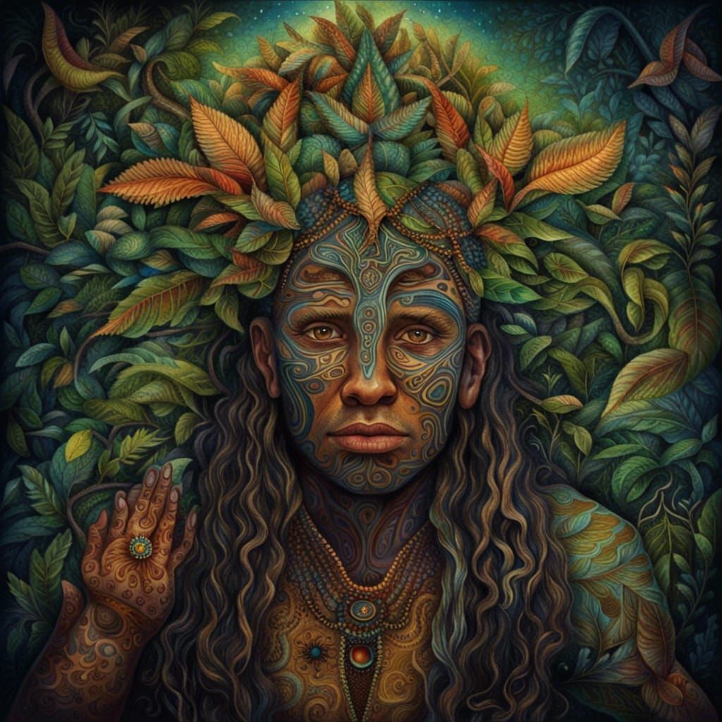 Psychedelic Ayahuasca Ceremony Visualisation