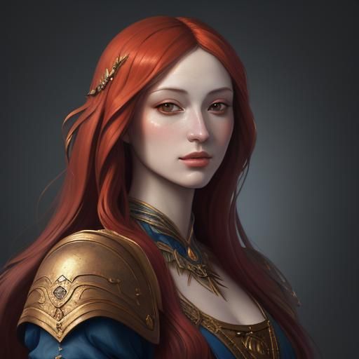 A young woman, like those painted by Sandro Botticelli