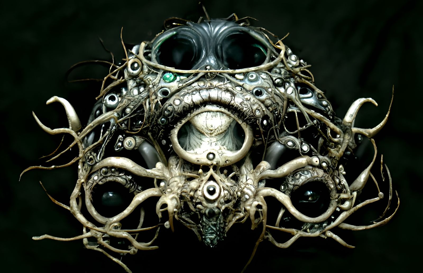 Eldritch Mask of Eyes: Cosmic Horror Vision