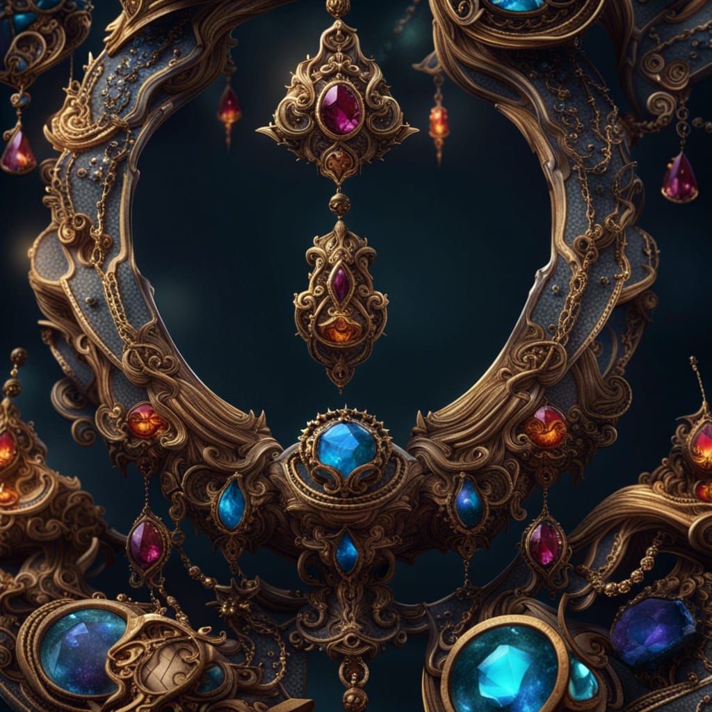 Jewelry in Detailed Matte Fantasy Painting