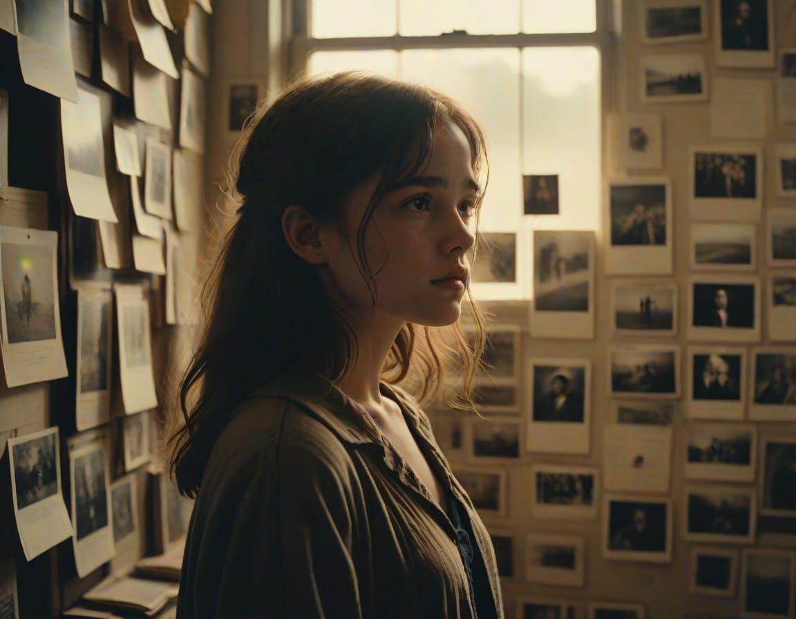 A Lonely Figure Contemplates Lost Loves in a Faded World