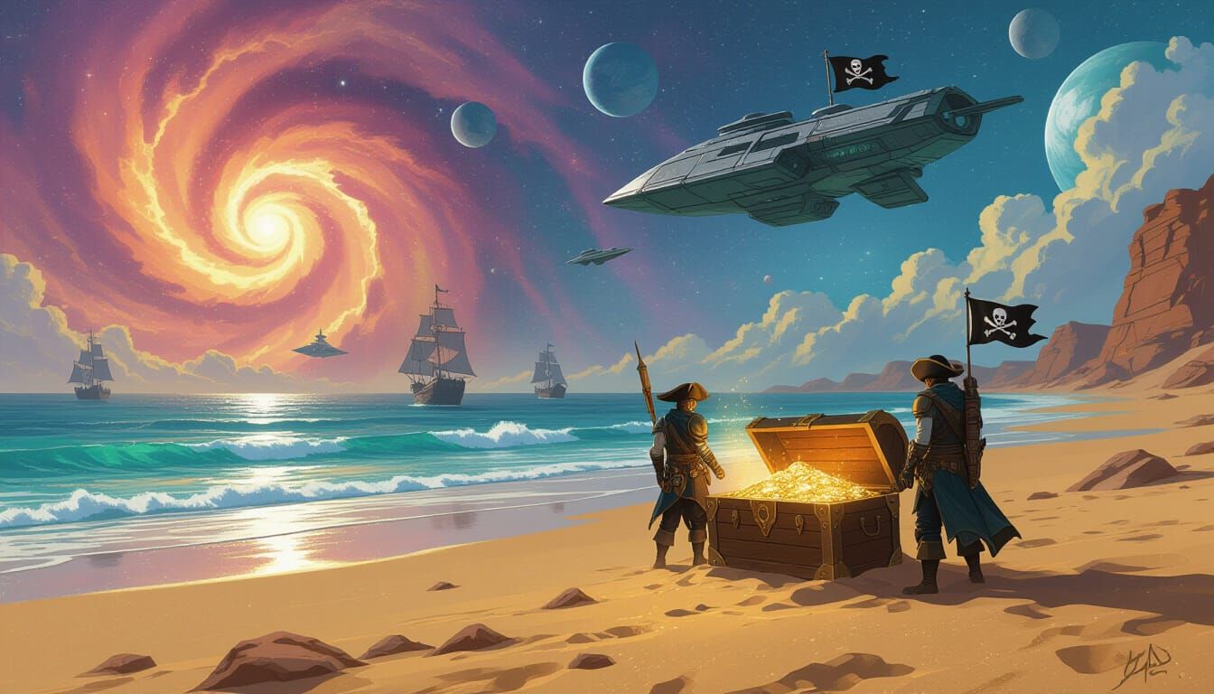 Space Pirates Find Treasure on Alien Planet