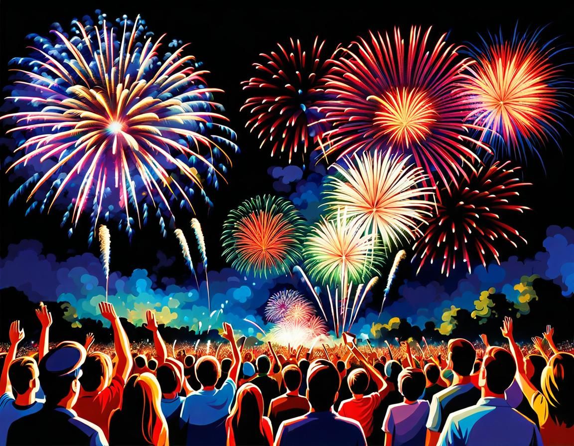 Explosive Fireworks Display for 4th of July