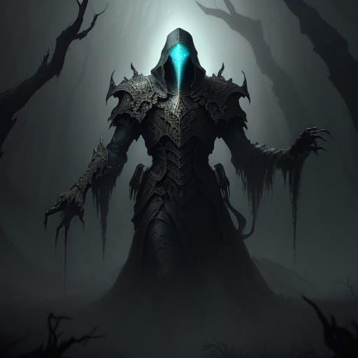 Surreal Swamp Ghost in Eerie Fog, Inspired by Dark Fantasy A...