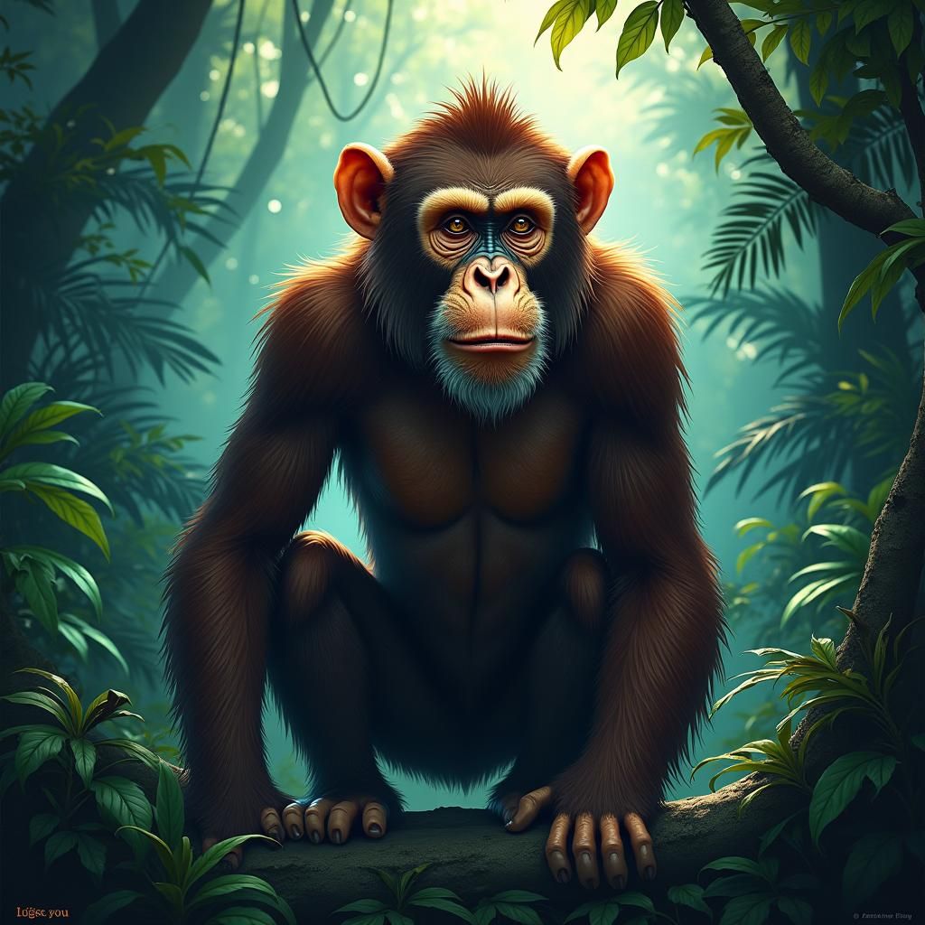 Majestic Monkey in Vibrant Jungle