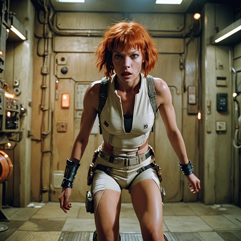 Cinematic Film Still of Sci-Fi Character