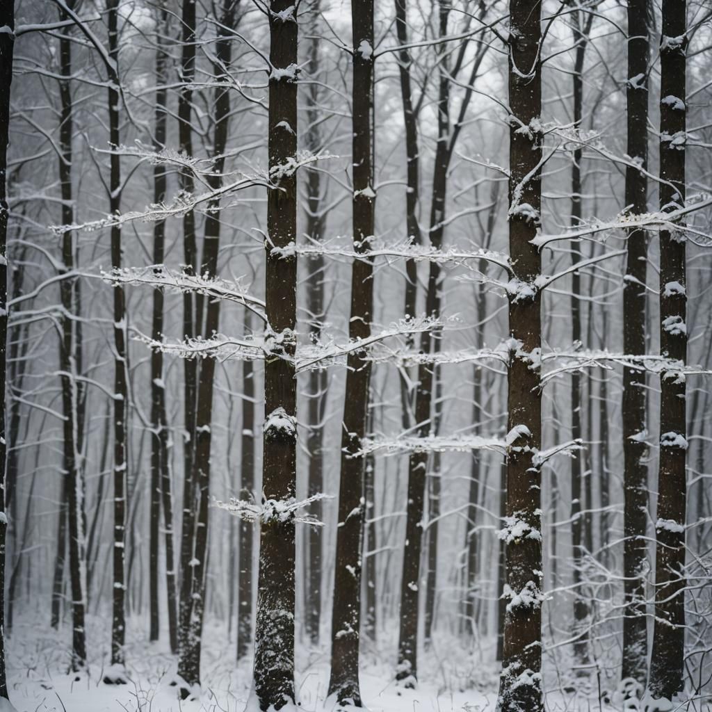 Snowy Forest in Natural Light: Professional Photography