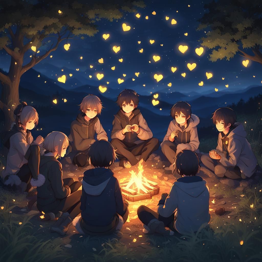 Firefly Heart Campfire: Breathtaking 3D Anime Art