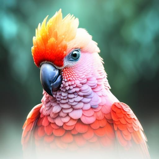 Vibrant Australian Cockatoo: Detailed Matte Painting