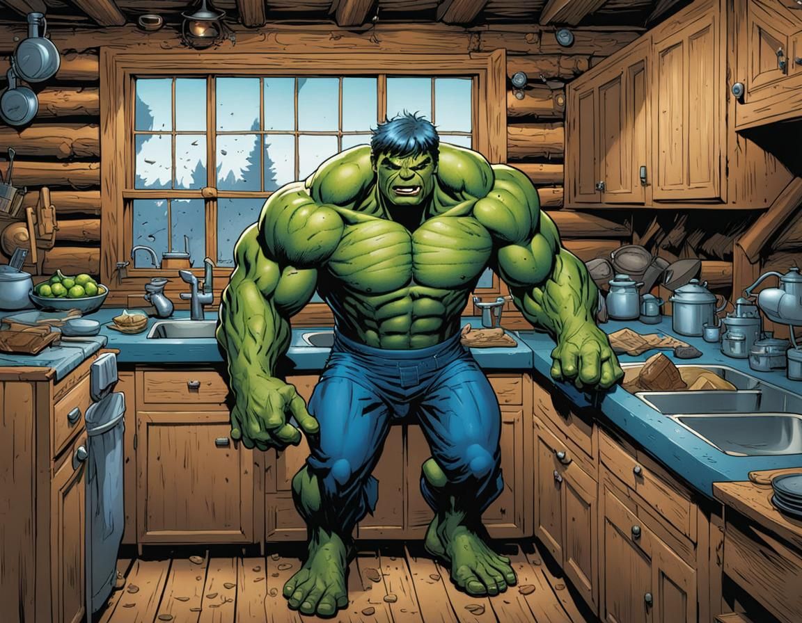 Hulk Does Dishes: Comic Book Art