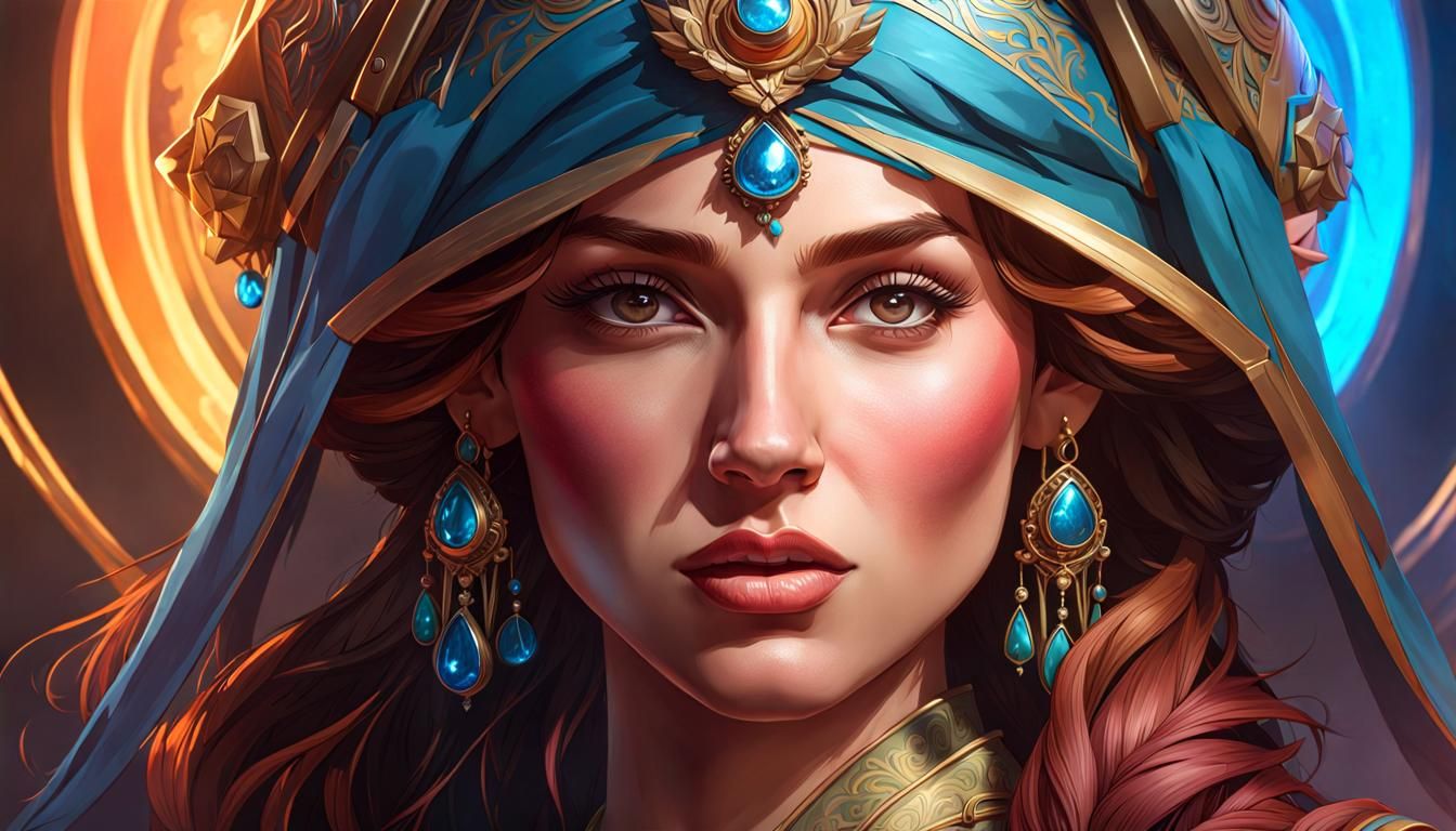 Detailed Portrait in Dynamic Lighting