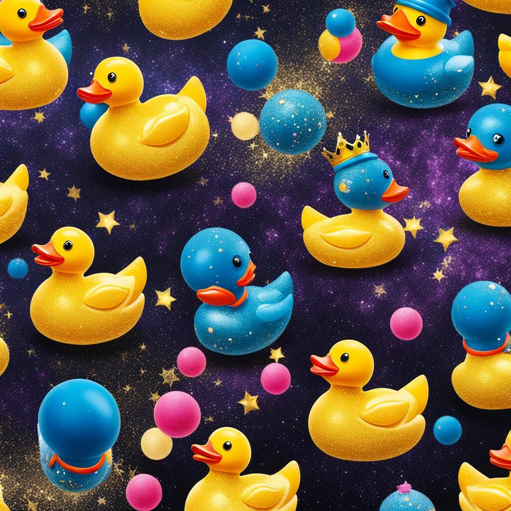 Rubber Duck King Glitter Bomb