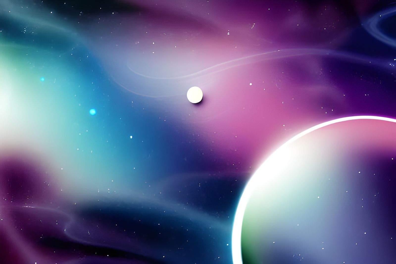 Vibrant Space Background in Tetradic Colors