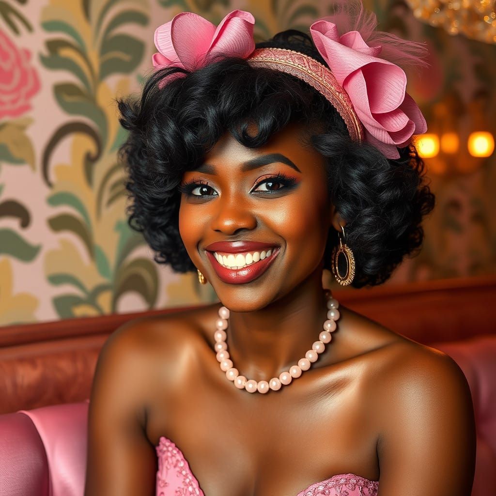 Glamorous Speakeasy Belle in Pastel Hues