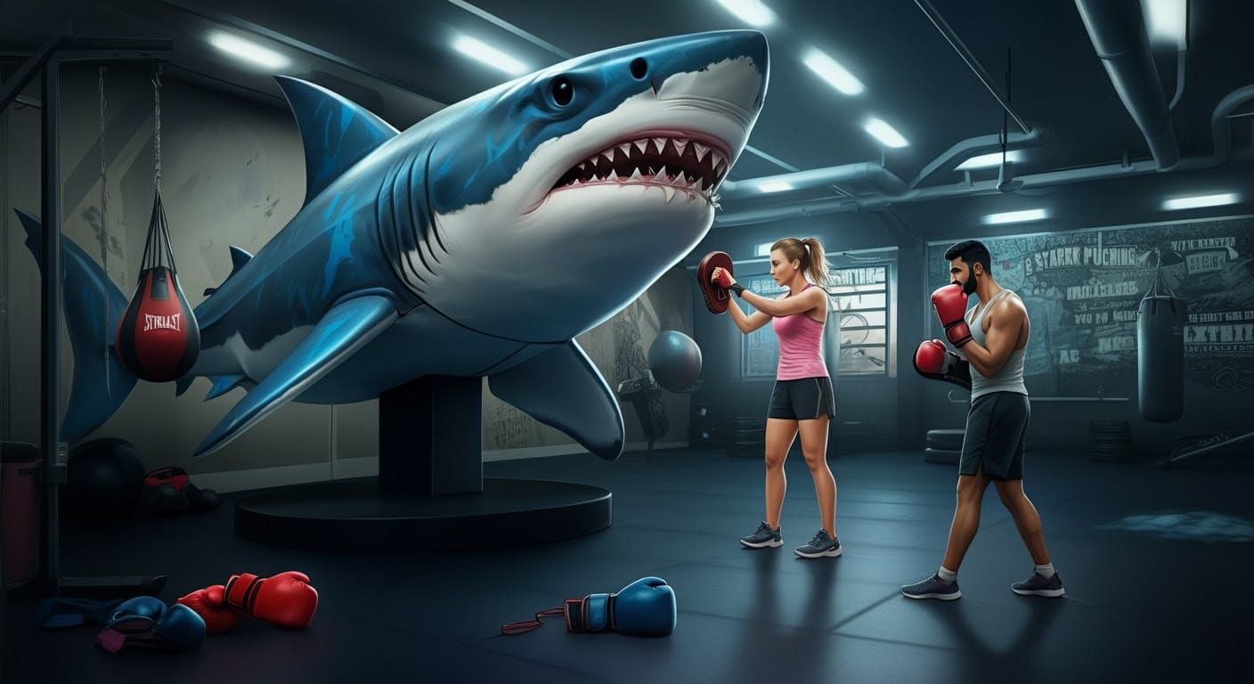 Dynamic Shark Punching Center Gym