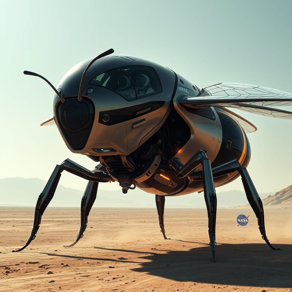Futuristic NASA Bee-Inspired Exploration Vehicle